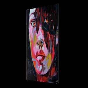 Grzejnik Obraz Ręcznie Malowany - pt. Colorful Face - GA1