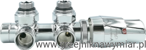 Zawór termostatyczny Twins chrom